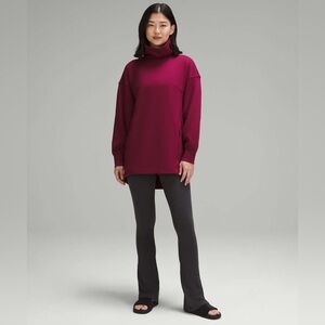 Lululemon Modal-Blend Turtleneck Tunic Size 8 Sweatshirt Cozy Maroon Red